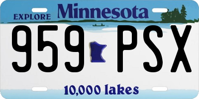 MN license plate 959PSX