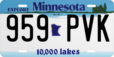 MN license plate 959PVK