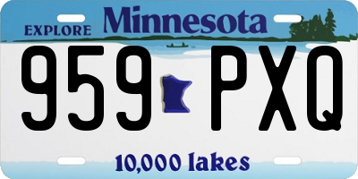 MN license plate 959PXQ