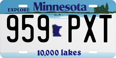 MN license plate 959PXT