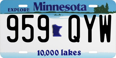 MN license plate 959QYW