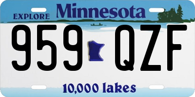 MN license plate 959QZF