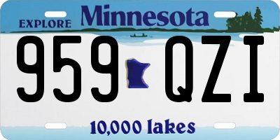 MN license plate 959QZI
