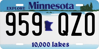 MN license plate 959QZO
