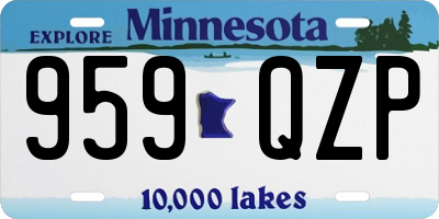 MN license plate 959QZP