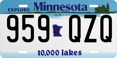 MN license plate 959QZQ