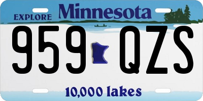 MN license plate 959QZS