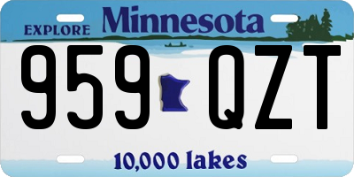 MN license plate 959QZT