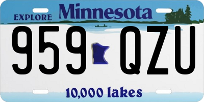 MN license plate 959QZU