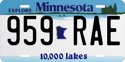 MN license plate 959RAE