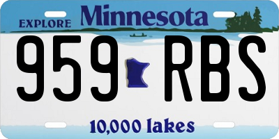 MN license plate 959RBS