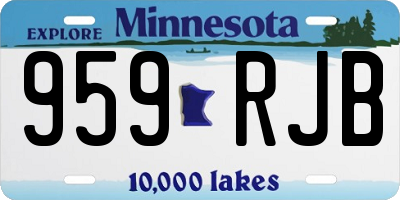 MN license plate 959RJB