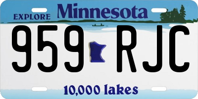 MN license plate 959RJC
