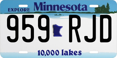 MN license plate 959RJD