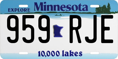 MN license plate 959RJE