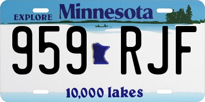 MN license plate 959RJF
