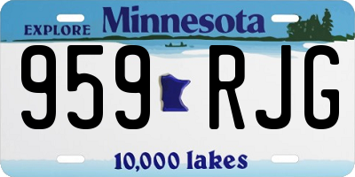MN license plate 959RJG
