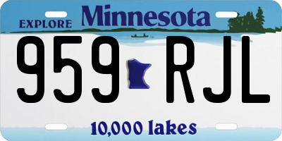MN license plate 959RJL