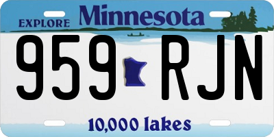 MN license plate 959RJN