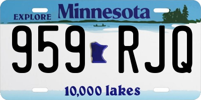 MN license plate 959RJQ