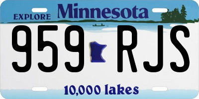 MN license plate 959RJS