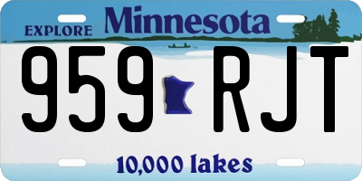 MN license plate 959RJT