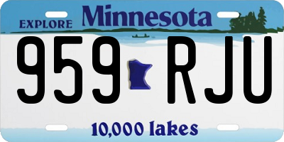MN license plate 959RJU