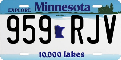 MN license plate 959RJV