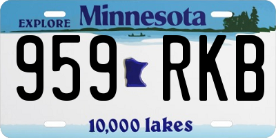 MN license plate 959RKB