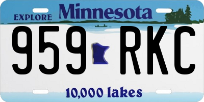 MN license plate 959RKC