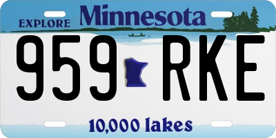 MN license plate 959RKE