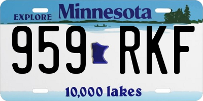 MN license plate 959RKF