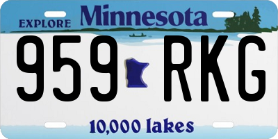 MN license plate 959RKG