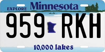MN license plate 959RKH
