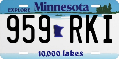 MN license plate 959RKI