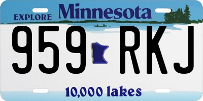 MN license plate 959RKJ