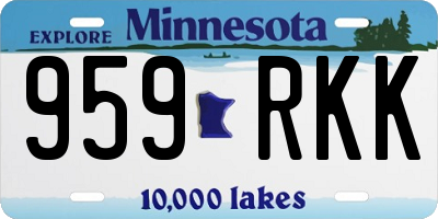 MN license plate 959RKK
