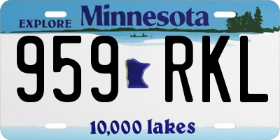 MN license plate 959RKL