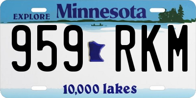 MN license plate 959RKM
