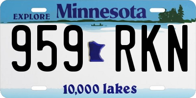MN license plate 959RKN