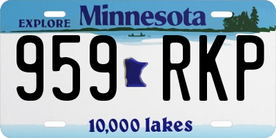 MN license plate 959RKP