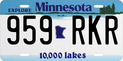 MN license plate 959RKR