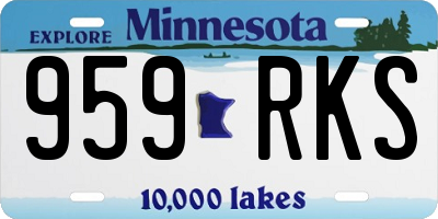 MN license plate 959RKS
