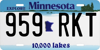MN license plate 959RKT