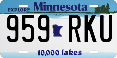 MN license plate 959RKU
