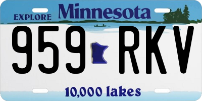 MN license plate 959RKV