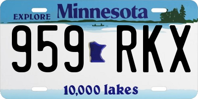 MN license plate 959RKX