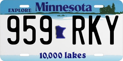 MN license plate 959RKY