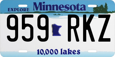MN license plate 959RKZ