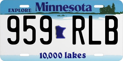 MN license plate 959RLB